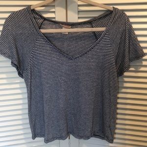 Black & Gray Crop Top
